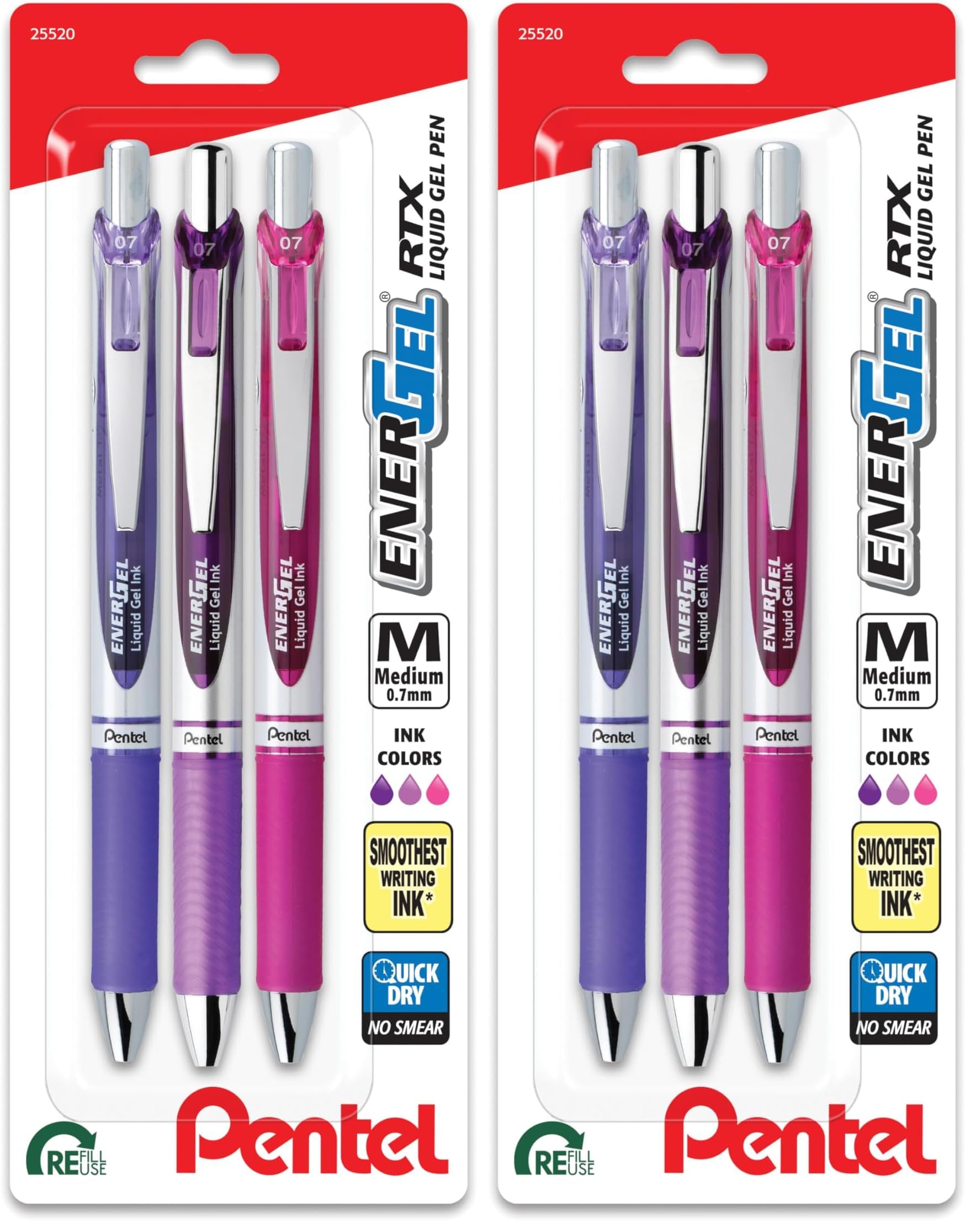 Amazon.com: Pentel EnerGel RTX Retractable Liquid Gel Pen,Passion
